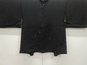 流水に壺模様織出し一ツ紋羽織